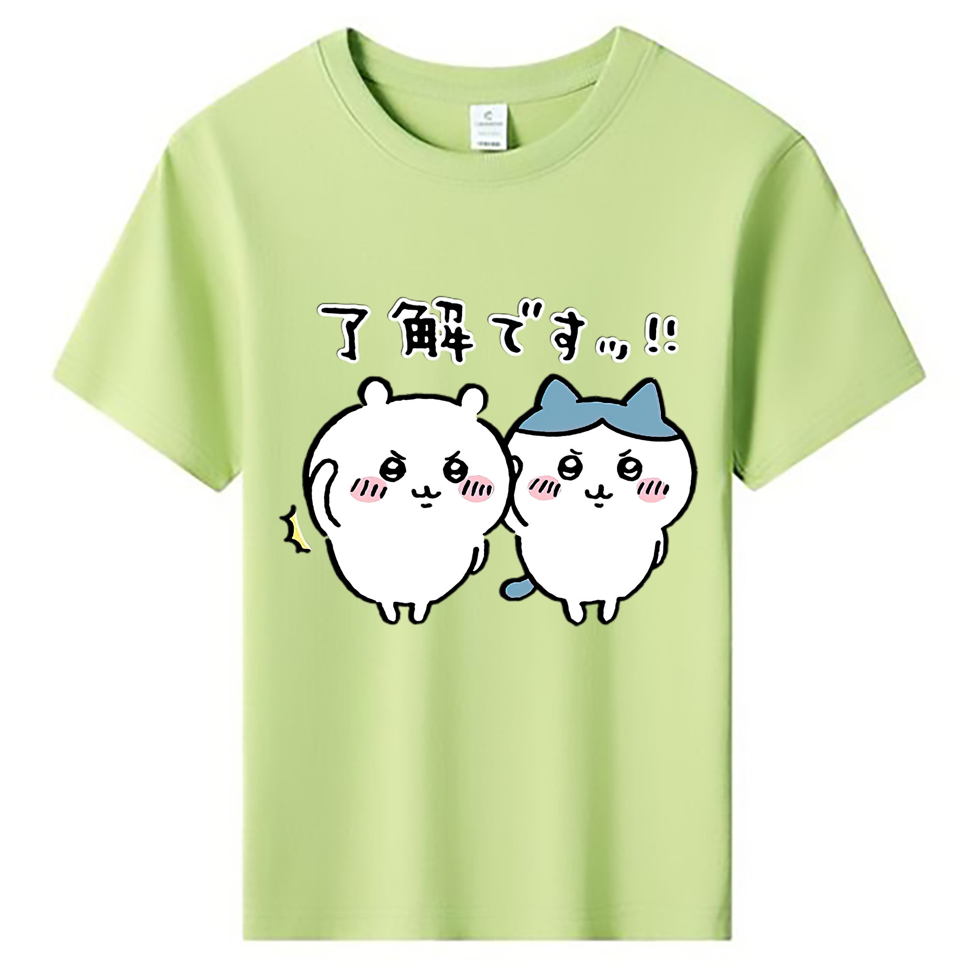 （画像用） ちいかわ ハチワレ Chii-kawa hachiware 綿100％キッズTシャツ（フロントプリント）
